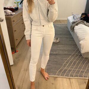 Anthro Pilcro Script High rise skinny jeans white size 26p